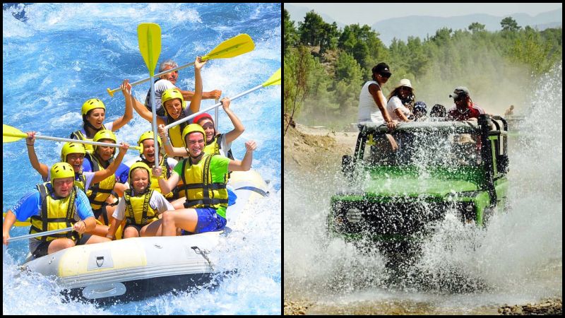 Side-Jeep-Safari und Rafting (Kombitour)