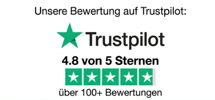 Trustpilot Bewertung 4.2 von 5 Sternen - über 40.000 Bewertungen